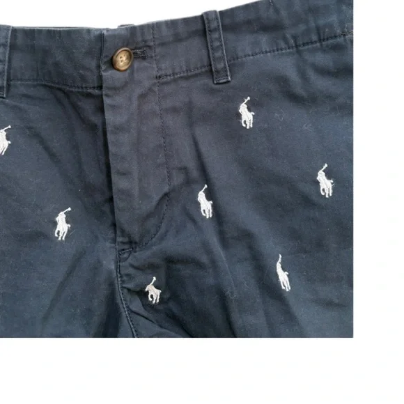 Polo Ralph Lauren Women’s Logo Chino Shorts Navy/White Size 2 - Picture 5 of 6